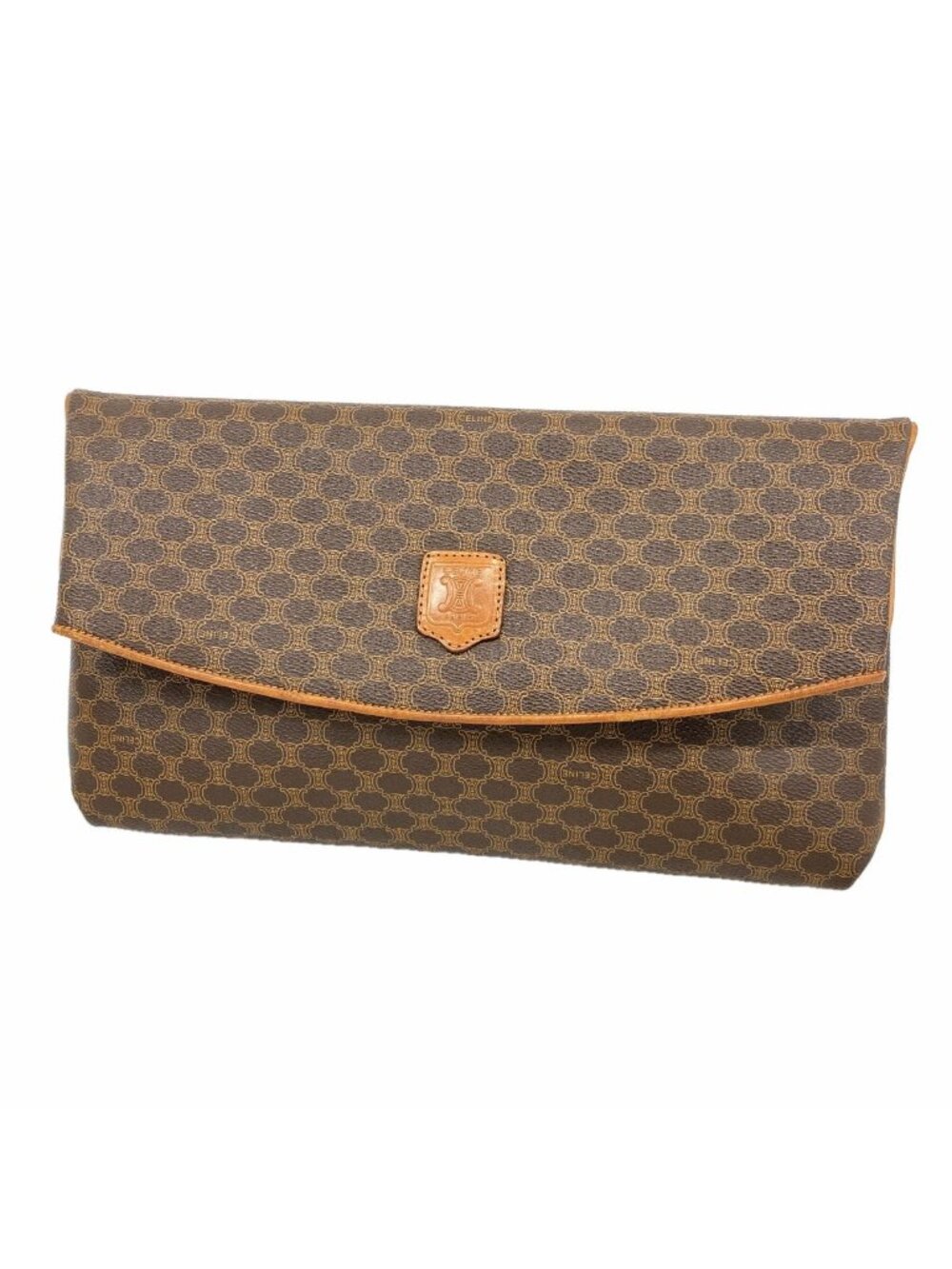 Celine Clutch Macadam Brown Gold